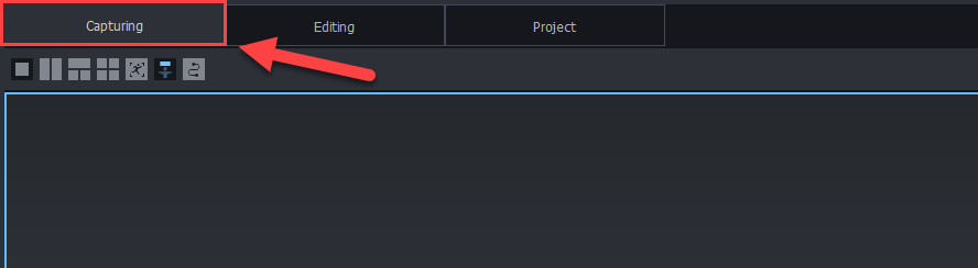 Software Tab showing Capturing Workspace